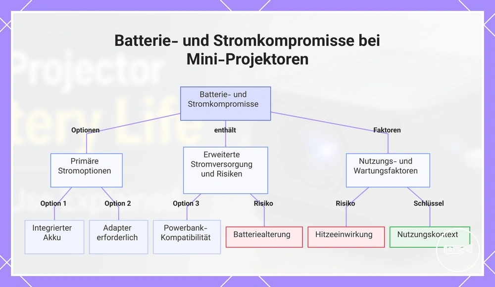 Batterie- und Stromkompromisse bei Mini-Projektoren