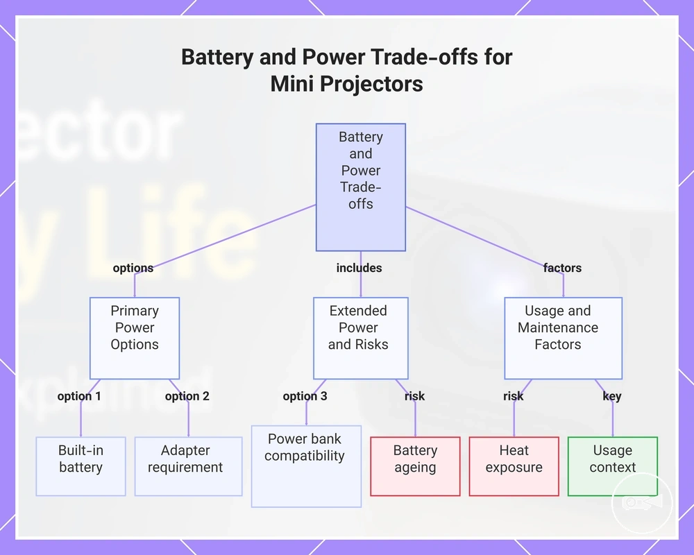 Battery and Power Trade-offs for Mini Projectors