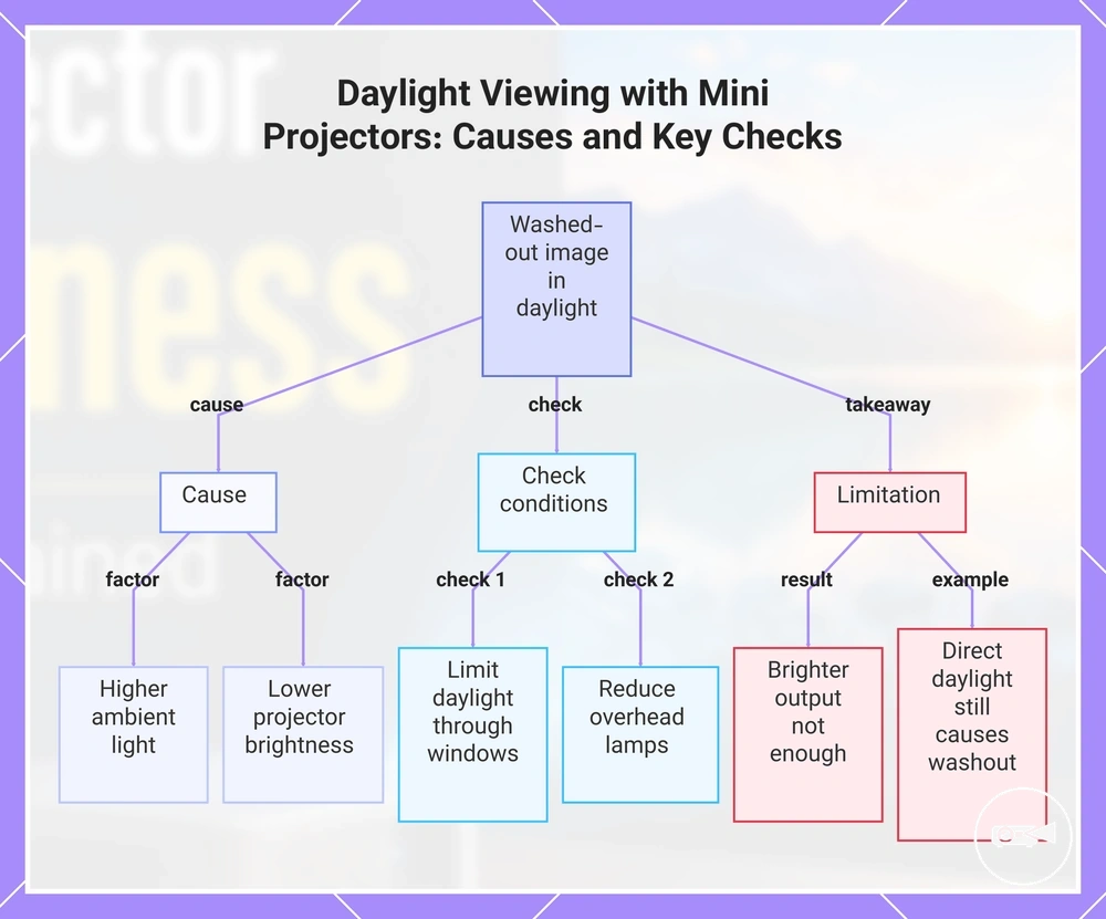 Daylight Viewing with Mini Projectors: Causes and Key Checks