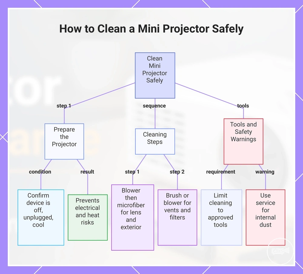 How to Clean a Mini Projector Safely