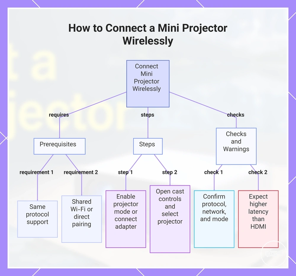 How to Connect a Mini Projector Wirelessly