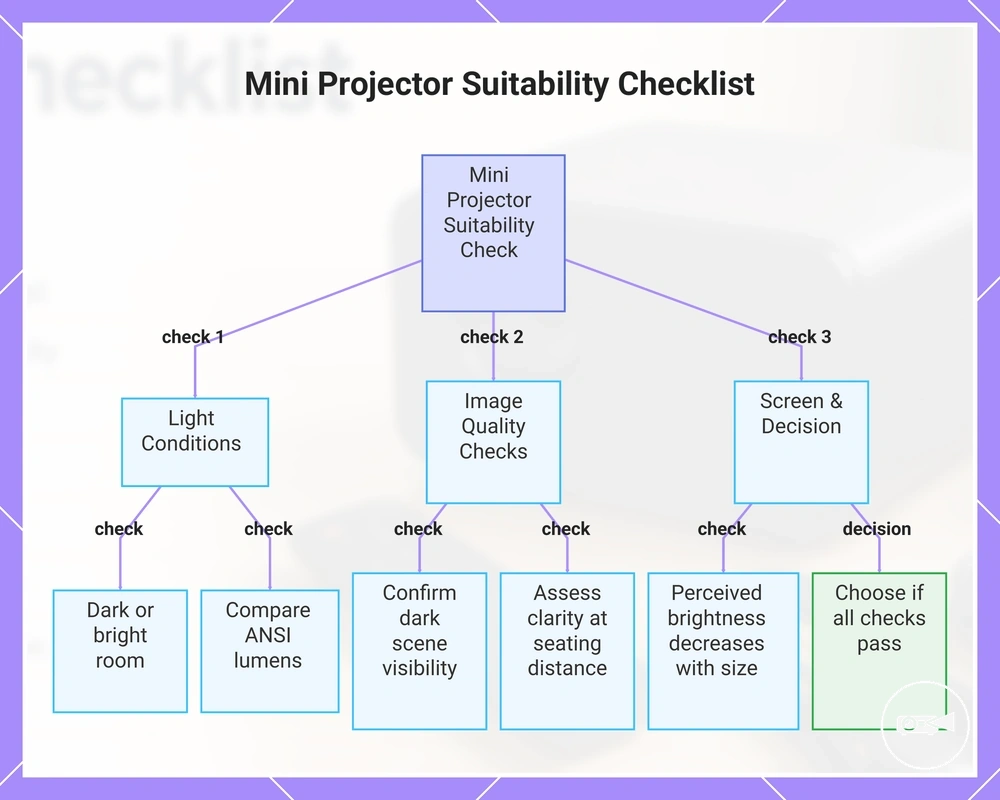 Mini Projector Suitability Checklist