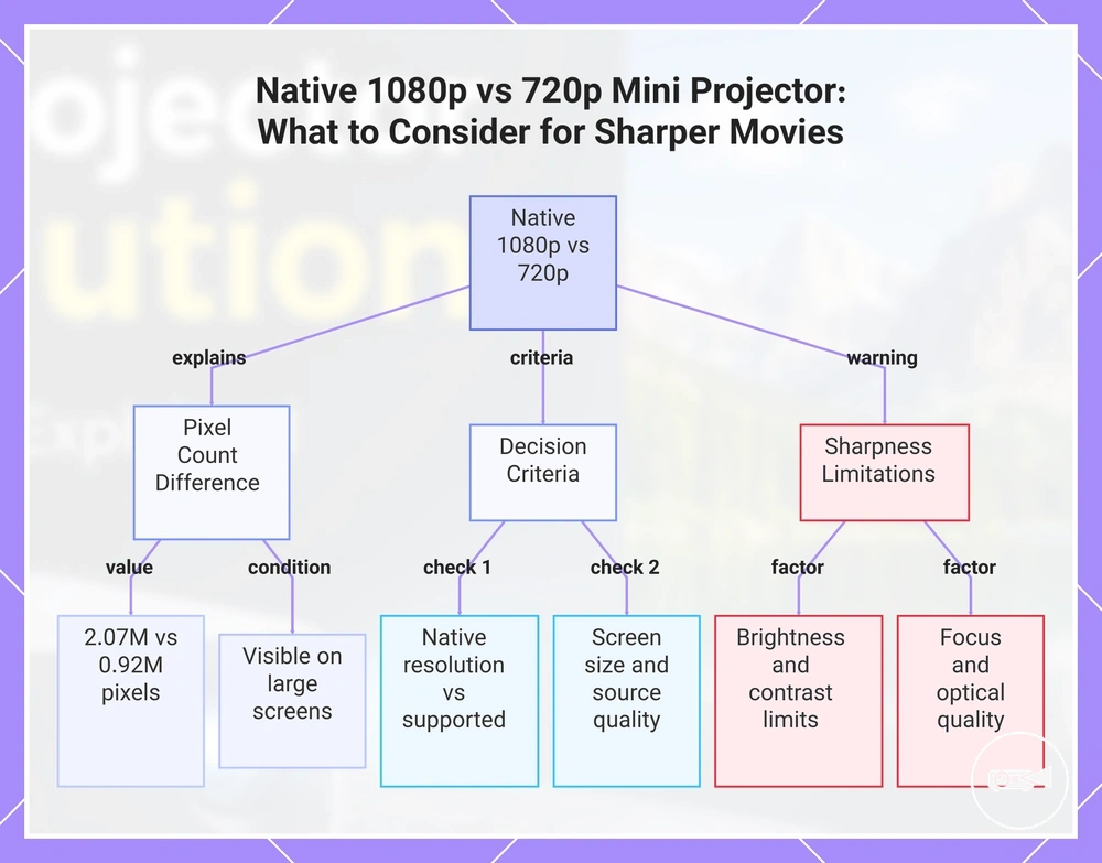 Native 1080p vs 720p Mini Projector: What to Consider for Sharper Movies