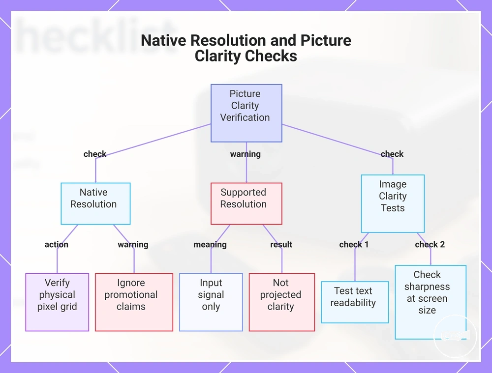 Native Resolution and Picture Clarity Checks