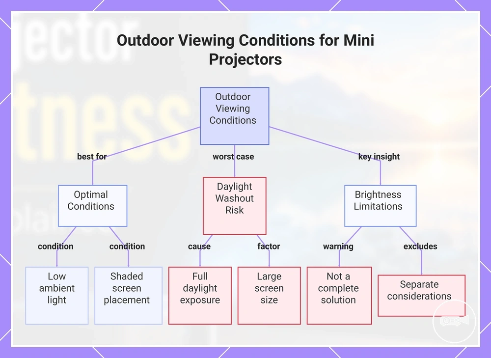 Outdoor Viewing Conditions for Mini Projectors