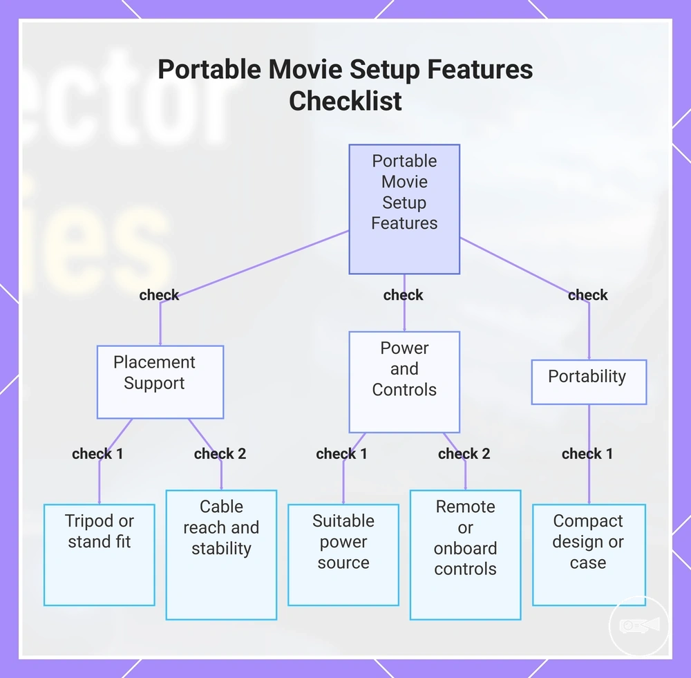 Portable Movie Setup Features Checklist