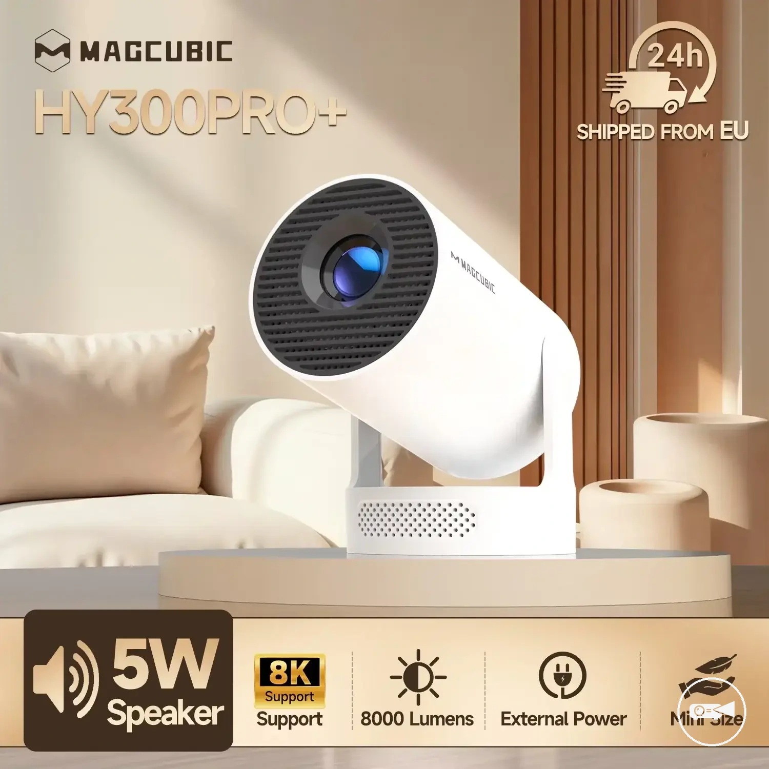 Proyector portátil Magcubic HY300 Pro+ para uso exterior