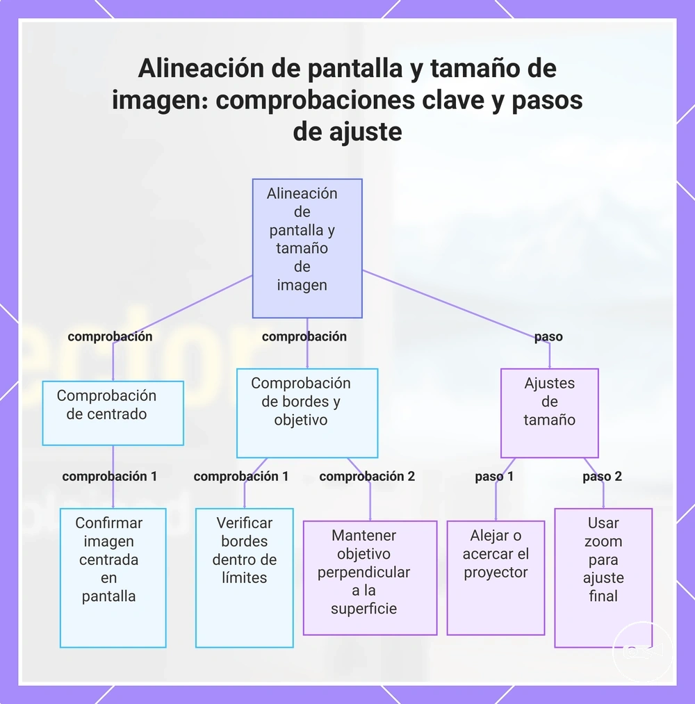 Alineación de pantalla y tamaño de imagen: comprobaciones clave y pasos de ajuste
