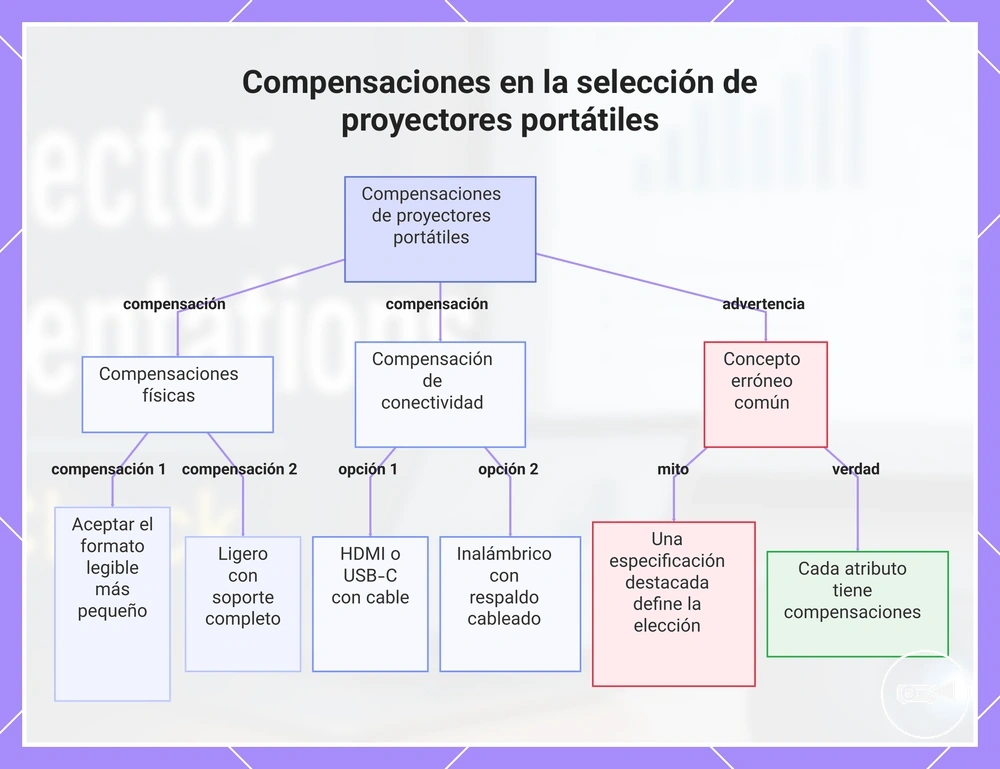 Compensaciones en la selección de proyectores portátiles