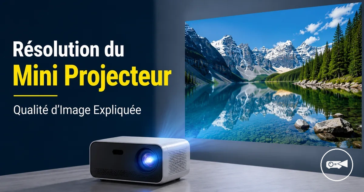 Mini projecteur affichant une image nette avec des détails visibles