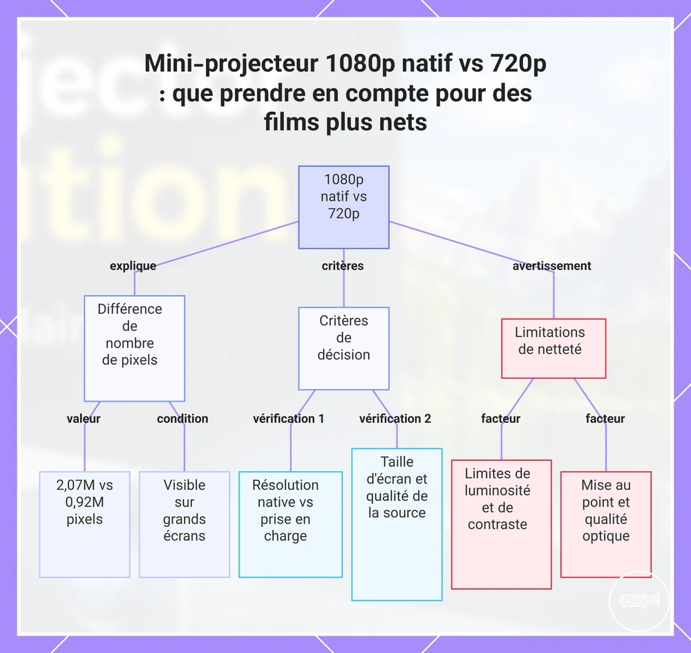 Mini-projecteur 1080p natif vs 720p : que prendre en compte pour des films plus nets