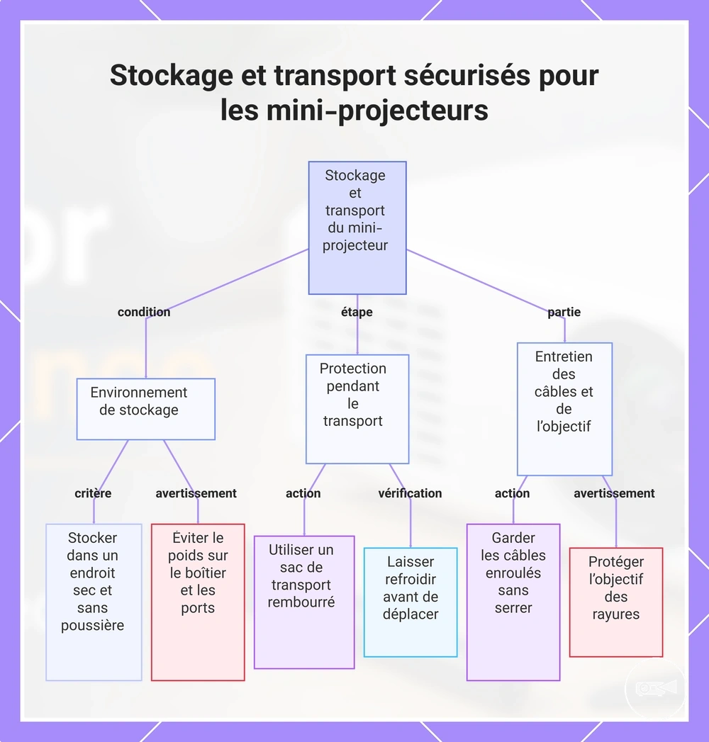 Stockage et transport sécurisés pour les mini-projecteurs