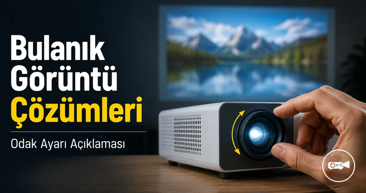 Bulanık yansıtılan görüntüyü iyileştirmek için ayarlanan mini projeksiyon cihazı lensi
