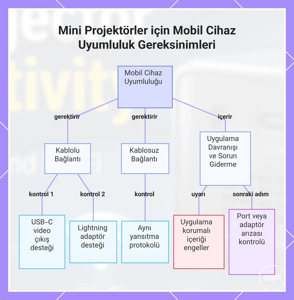 Mini Projektörler için Mobil Cihaz Uyumluluk Gereksinimleri