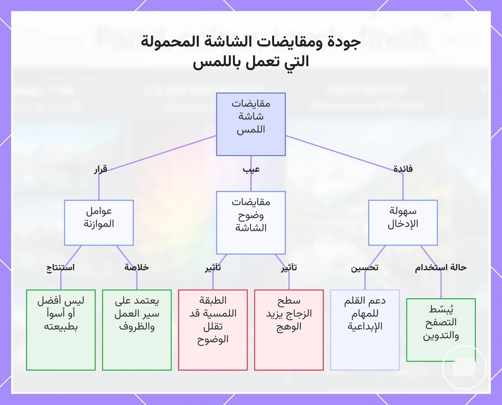 جودة ومقايضات الشاشة المحمولة التي تعمل باللمس