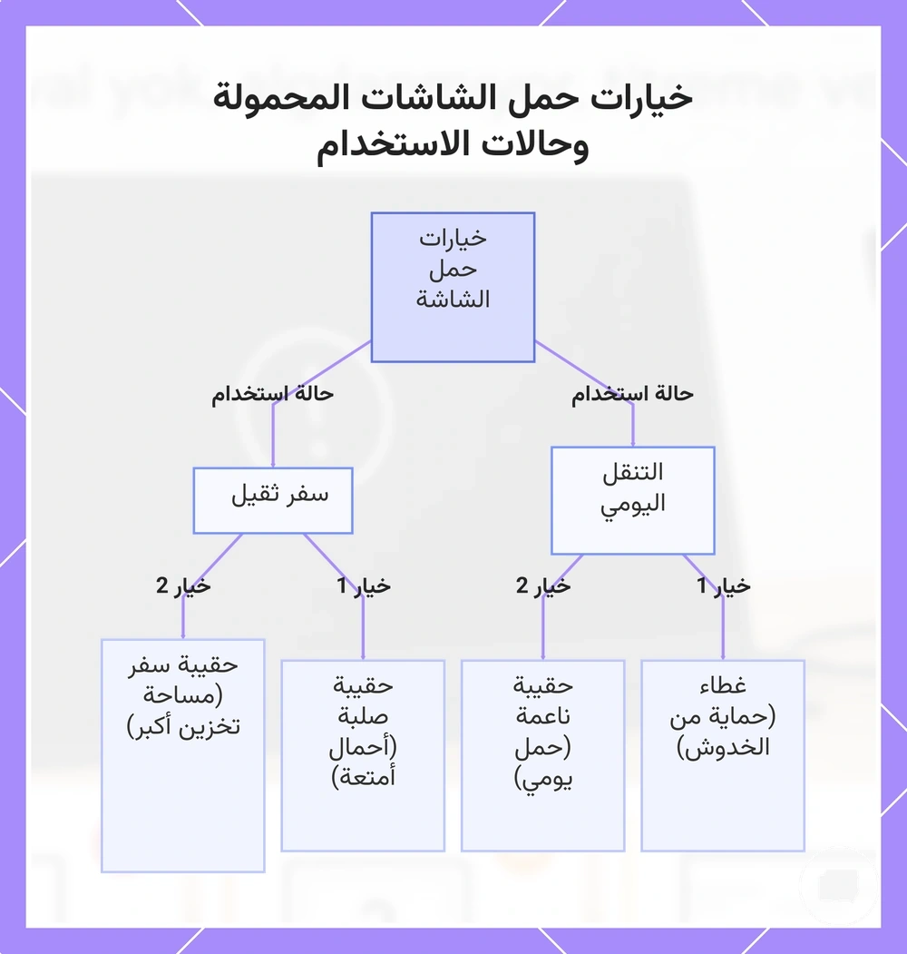 خيارات حمل الشاشات المحمولة وحالات الاستخدام
