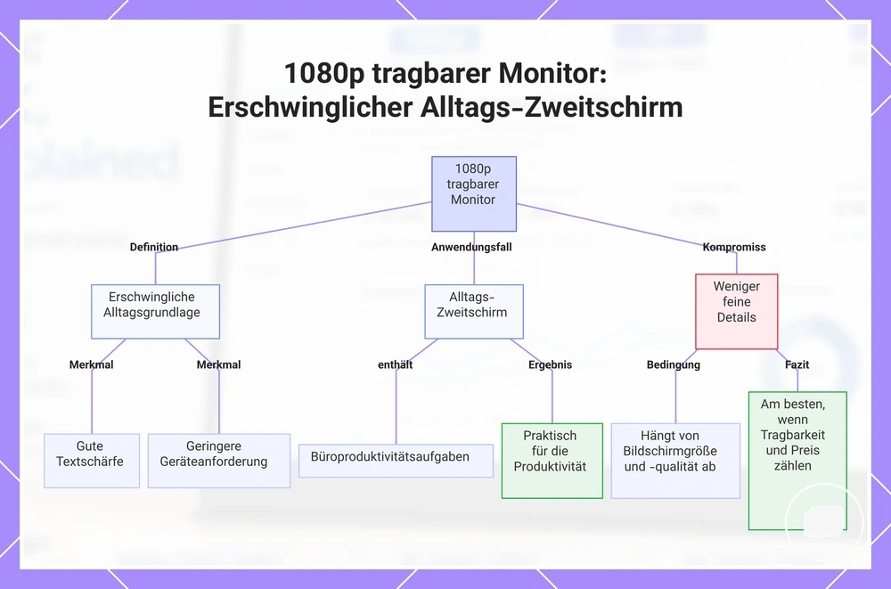 1080p tragbarer Monitor: Erschwinglicher Alltags-Zweitschirm