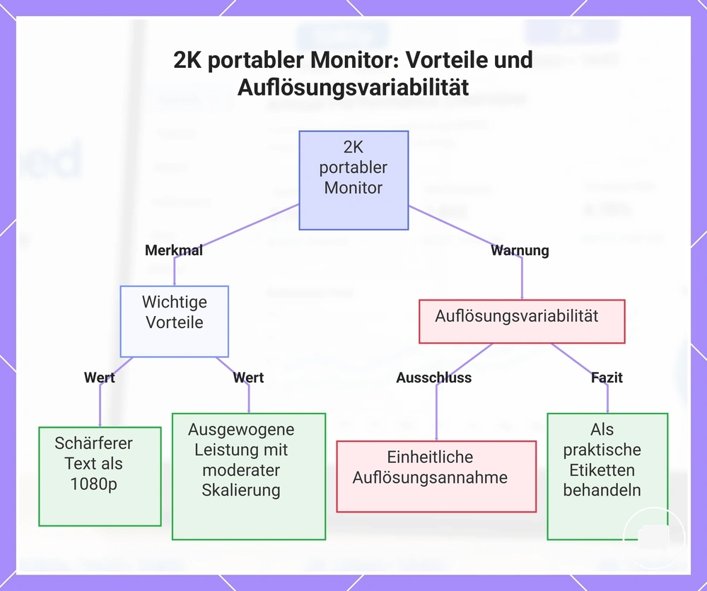 2K portabler Monitor: Vorteile und Auflösungsvariabilität