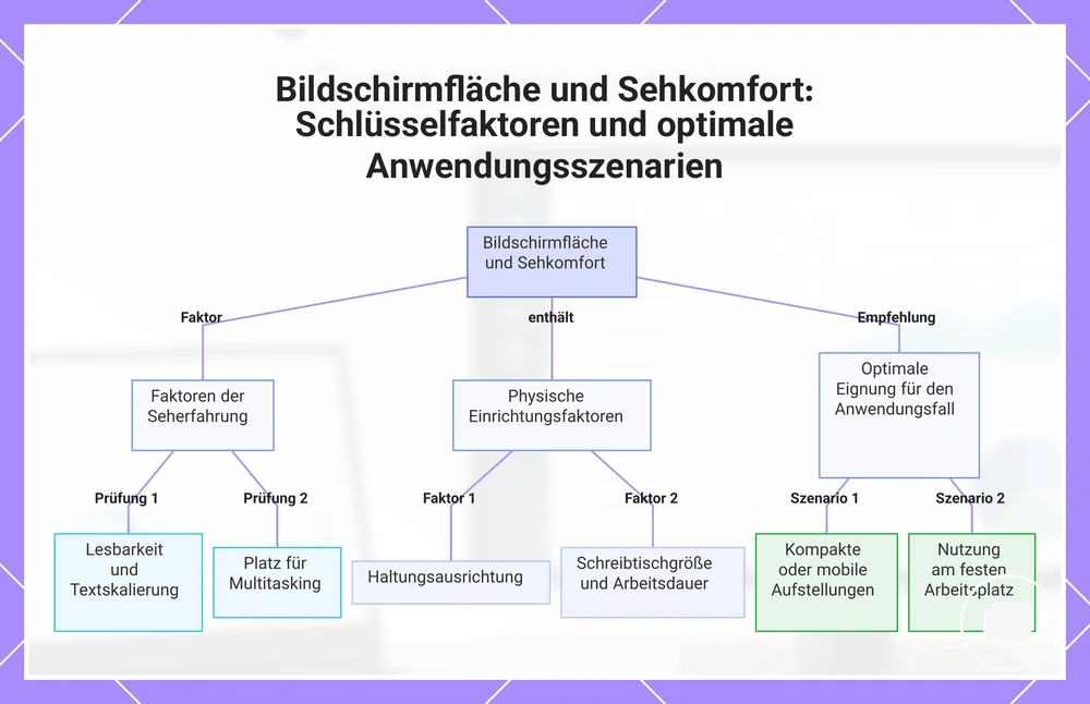 Bildschirmfläche und Sehkomfort: Schlüsselfaktoren und optimale Anwendungsszenarien