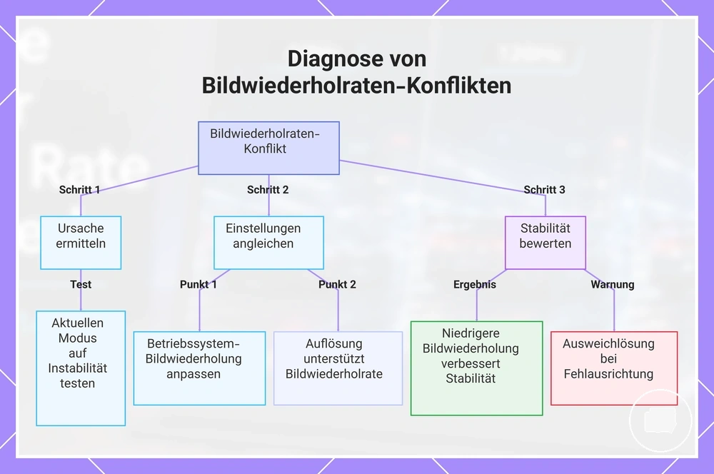 Diagnose von Bildwiederholraten-Konflikten