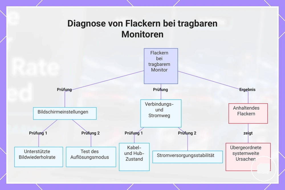 Diagnose von Flackern bei tragbaren Monitoren