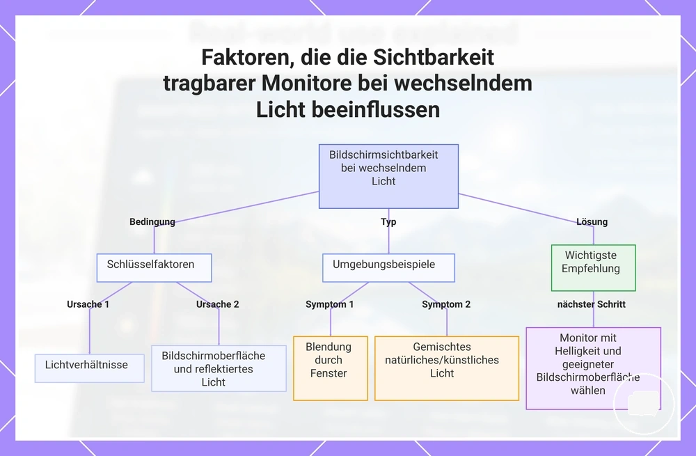 Faktoren, die die Sichtbarkeit tragbarer Monitore bei wechselndem Licht beeinflussen