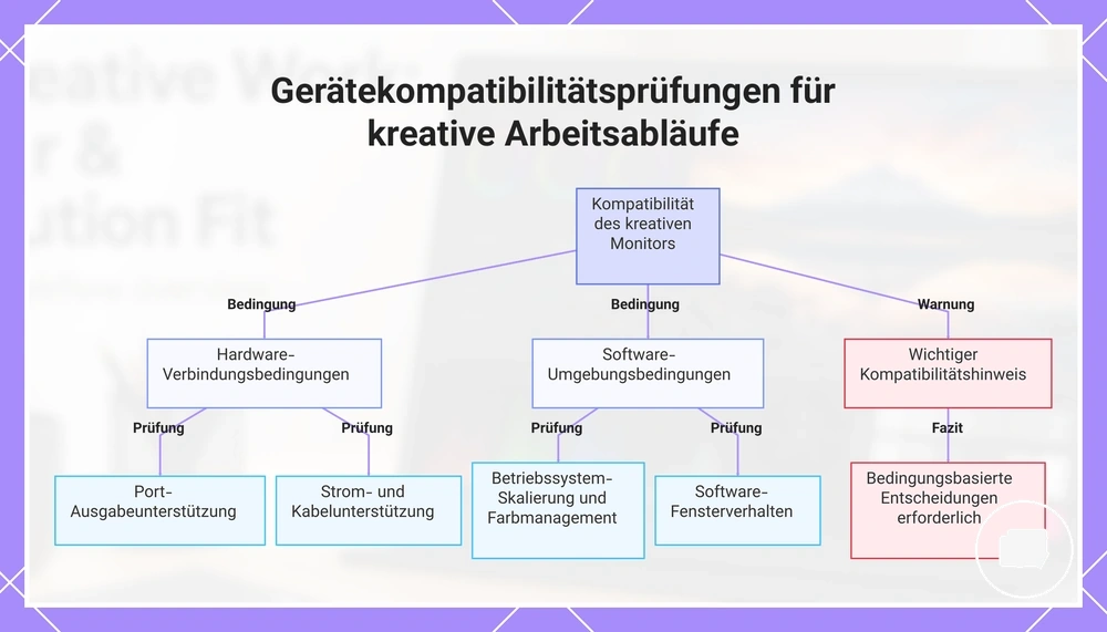Gerätekompatibilitätsprüfungen für kreative Arbeitsabläufe