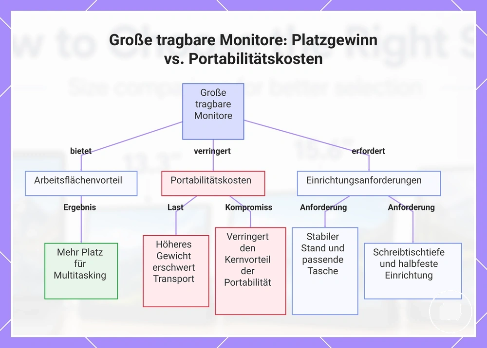 Große tragbare Monitore: Platzgewinn vs. Portabilitätskosten