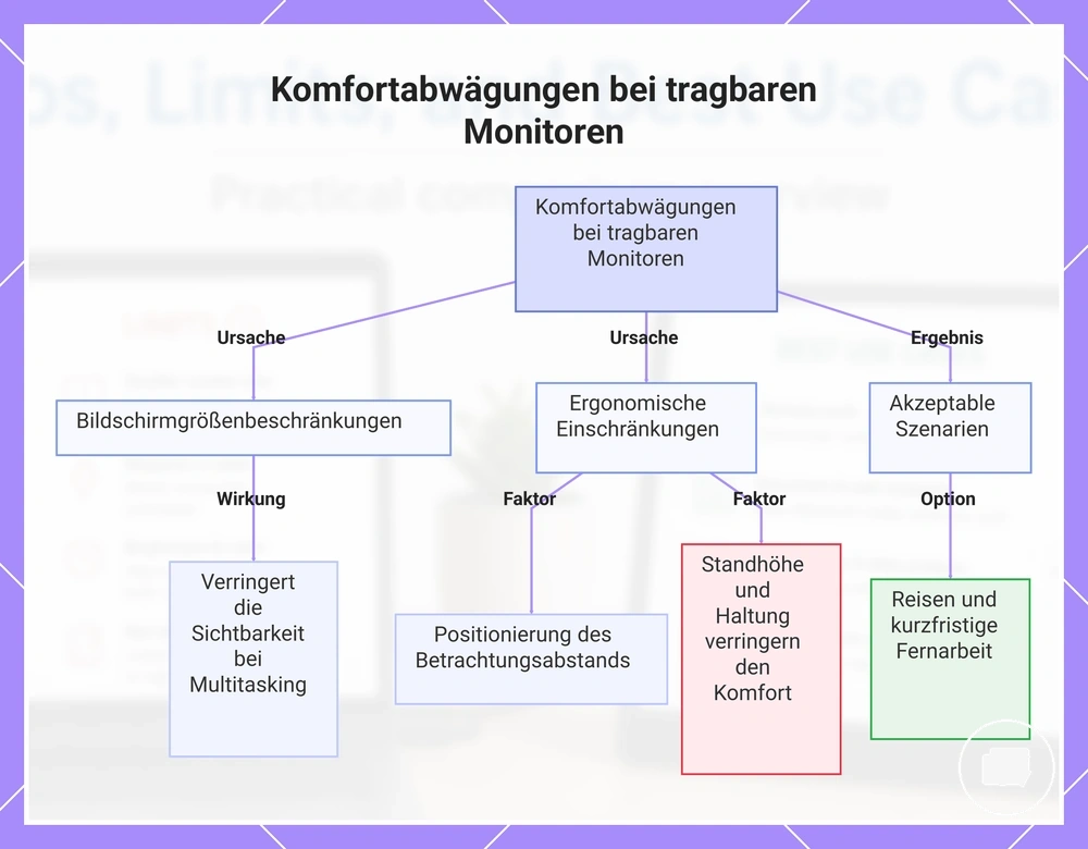 Komfortabwägungen bei tragbaren Monitoren