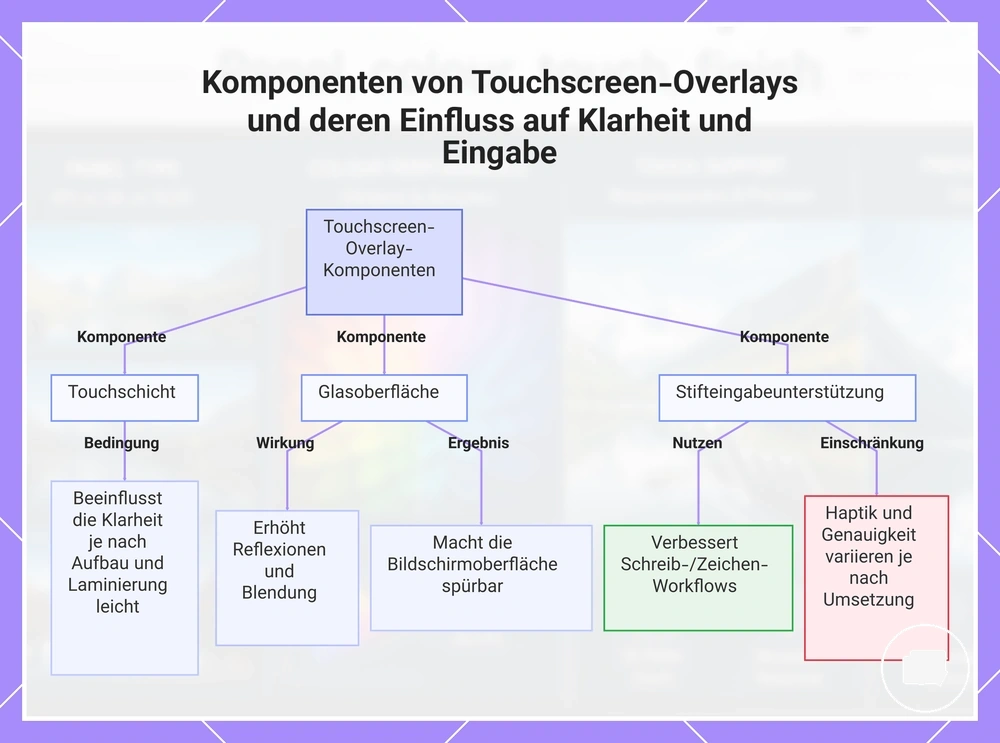 Komponenten von Touchscreen-Overlays und deren Einfluss auf Klarheit und Eingabe