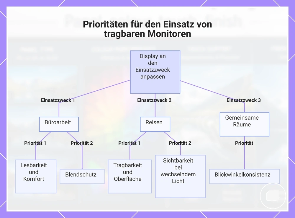Prioritäten für den Einsatz von tragbaren Monitoren