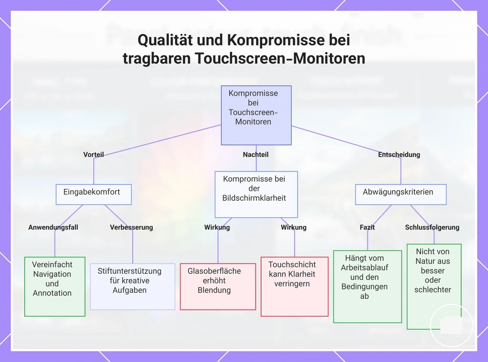 Qualität und Kompromisse bei tragbaren Touchscreen-Monitoren