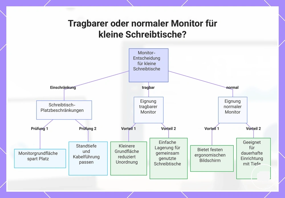 Tragbarer oder normaler Monitor für kleine Schreibtische?