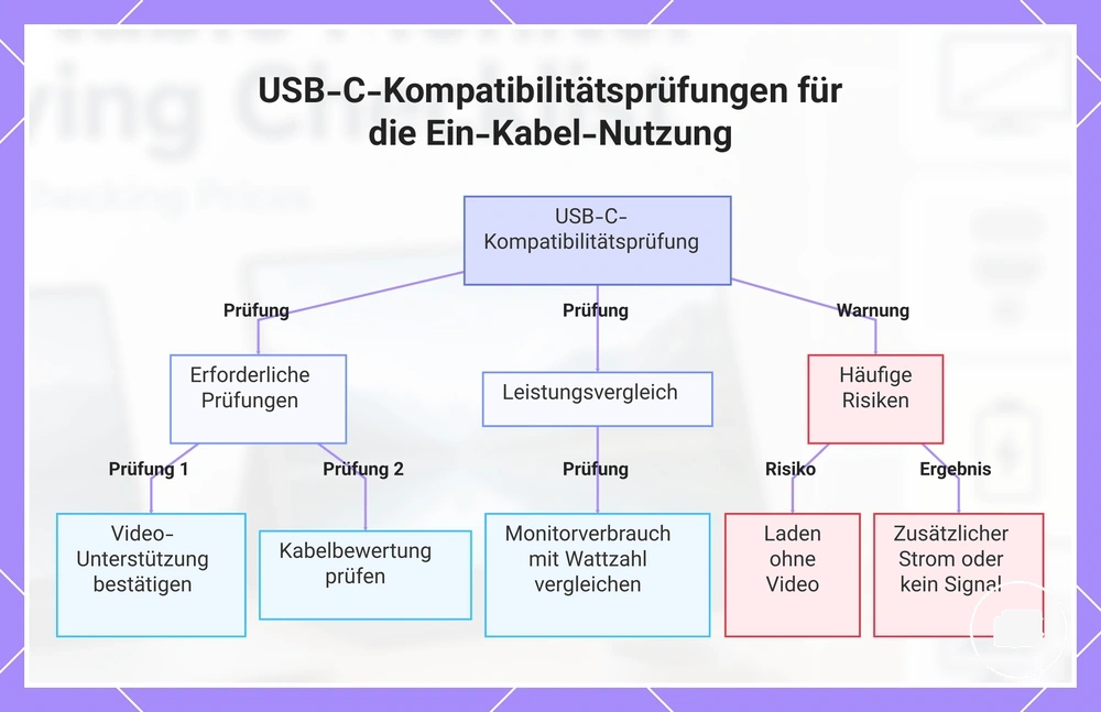 USB-C-Kompatibilitätsprüfungen für die Ein-Kabel-Nutzung