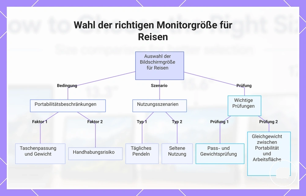 Wahl der richtigen Monitorgröße für Reisen