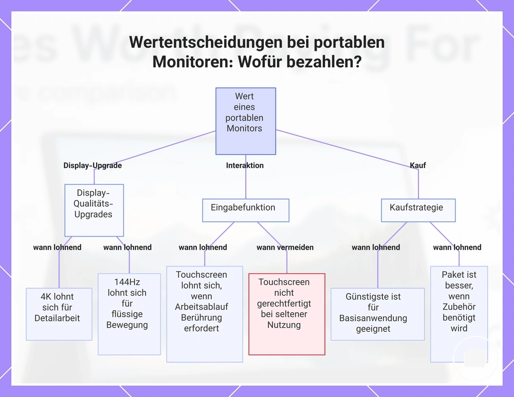 Wertentscheidungen bei portablen Monitoren: Wofür bezahlen?