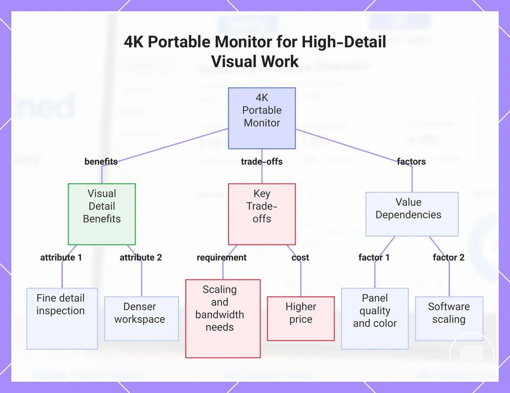 4K Portable Monitor for High-Detail Visual Work