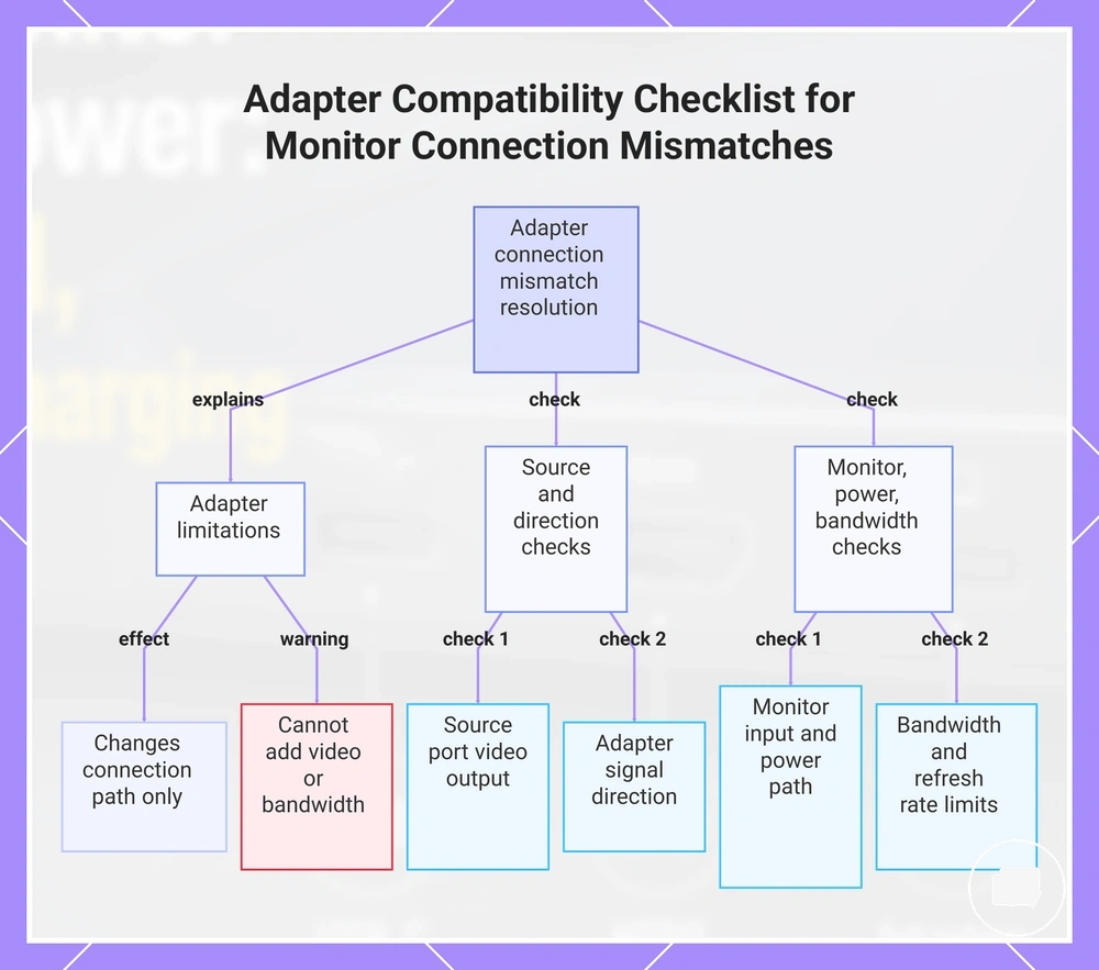 Adapter Compatibility Checklist for Monitor Connection Mismatches