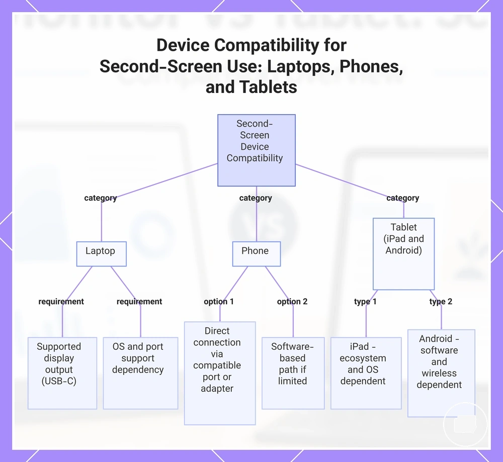Device Compatibility for Second-Screen Use: Laptops, Phones, and Tablets
