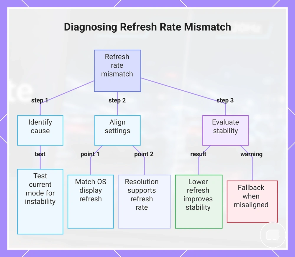 Diagnosing Refresh Rate Mismatch