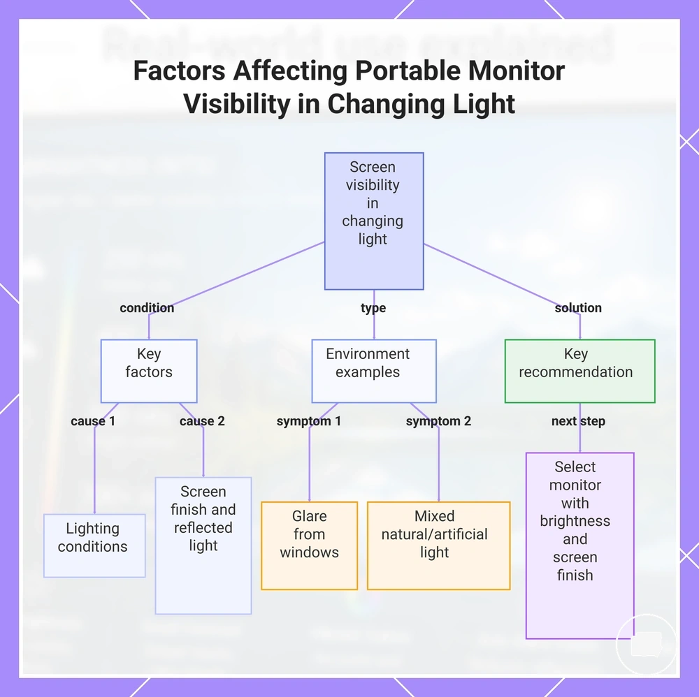 Factors Affecting Portable Monitor Visibility in Changing Light