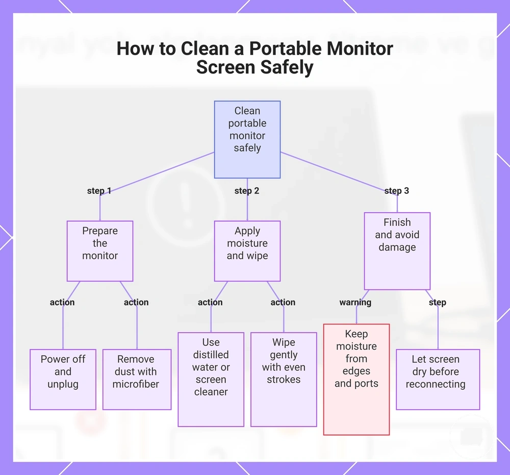 How to Clean a Portable Monitor Screen Safely