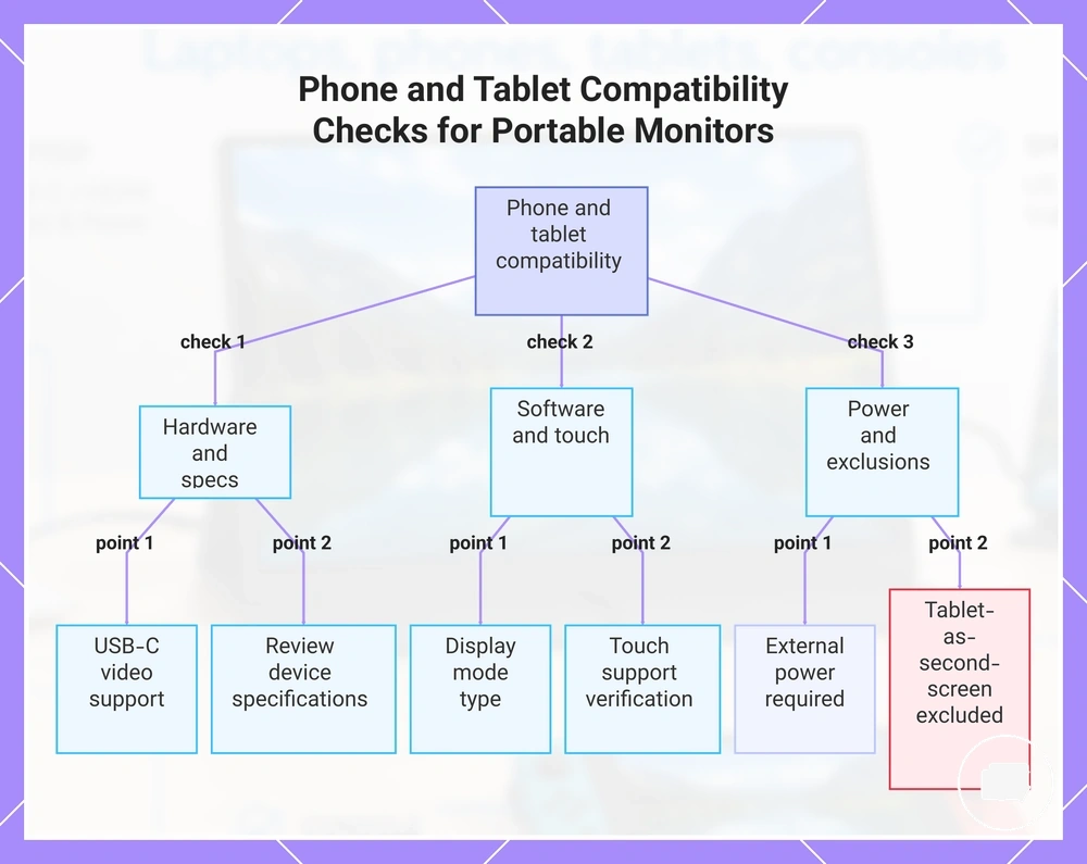 Phone and Tablet Compatibility Checks for Portable Monitors