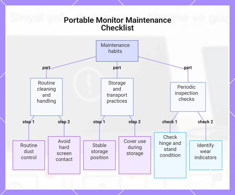 Portable Monitor Maintenance Checklist
