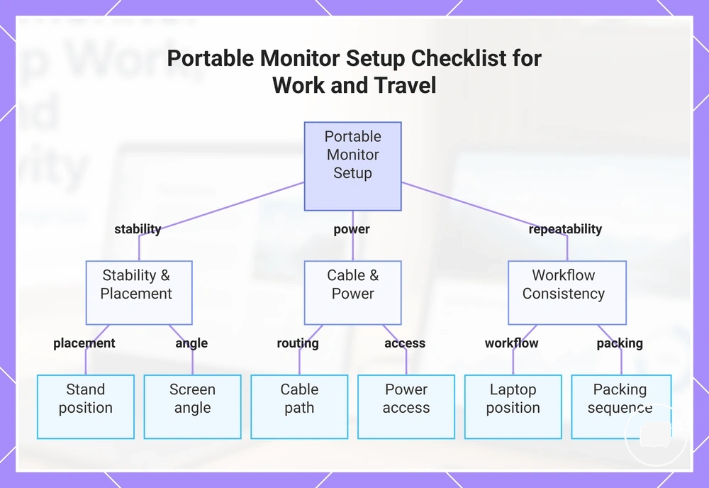 Portable Monitor Setup Checklist for Work and Travel