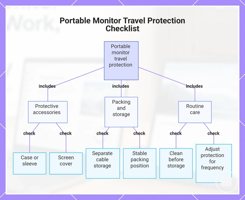 Portable Monitor Travel Protection Checklist