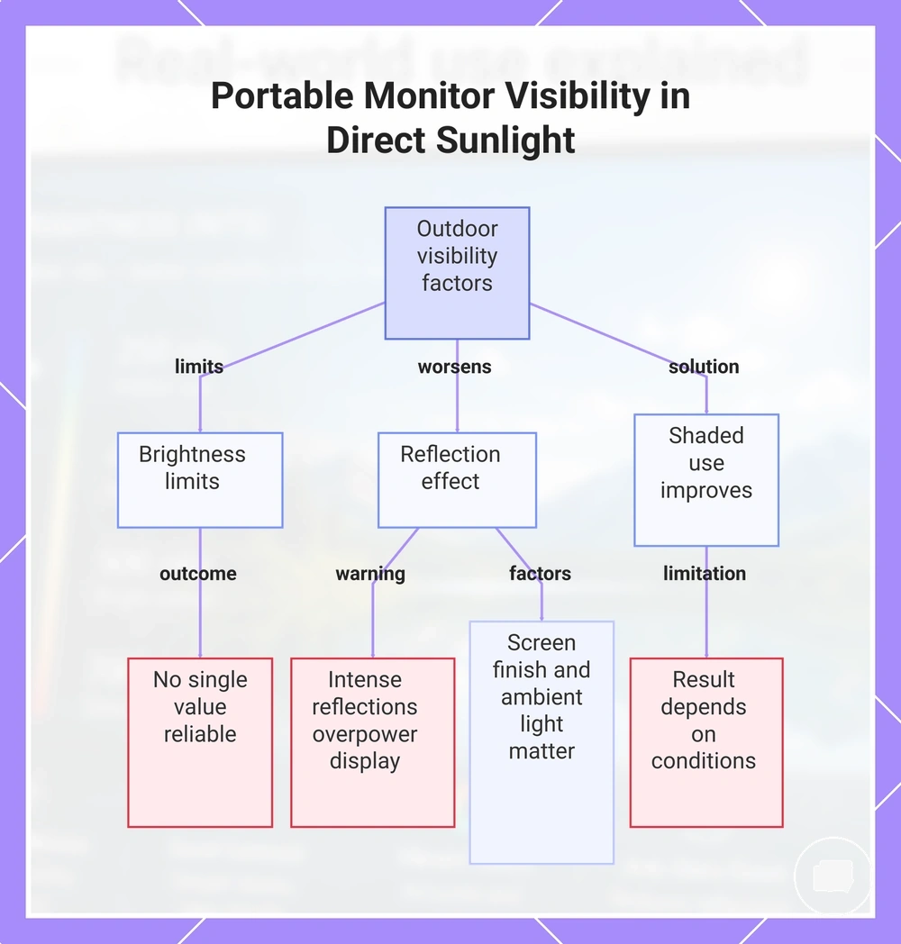 Portable Monitor Visibility in Direct Sunlight