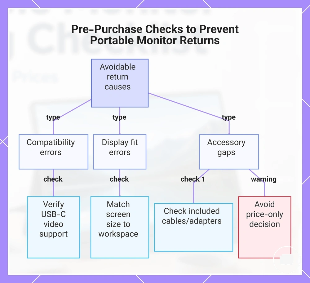 Pre-Purchase Checks to Prevent Portable Monitor Returns