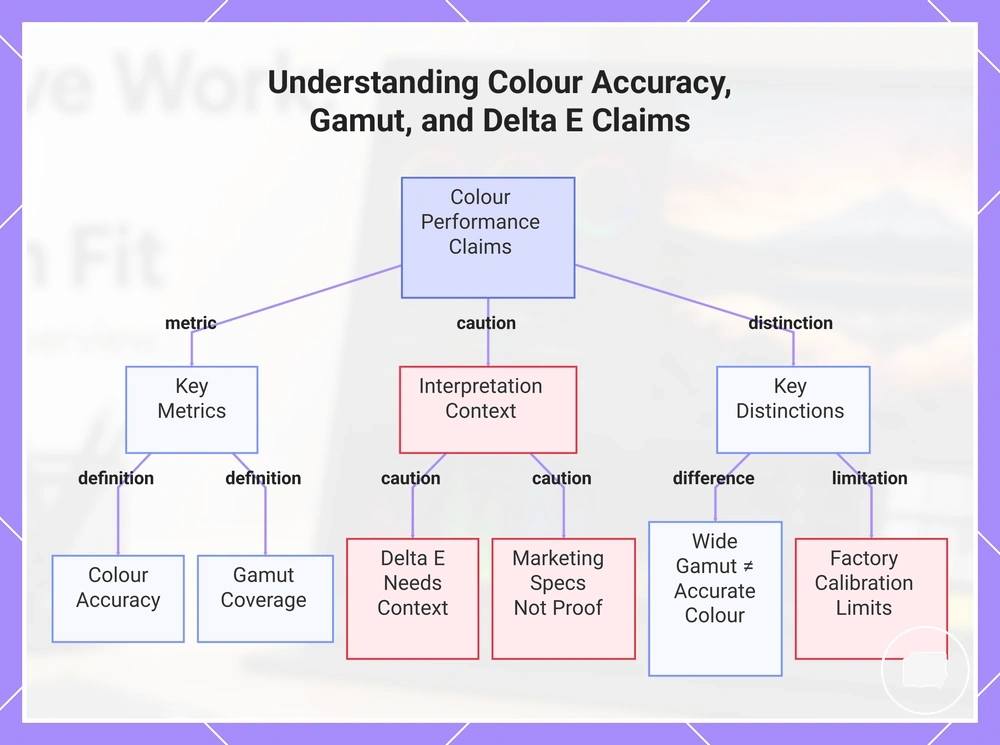 Understanding Colour Accuracy, Gamut, and Delta E Claims