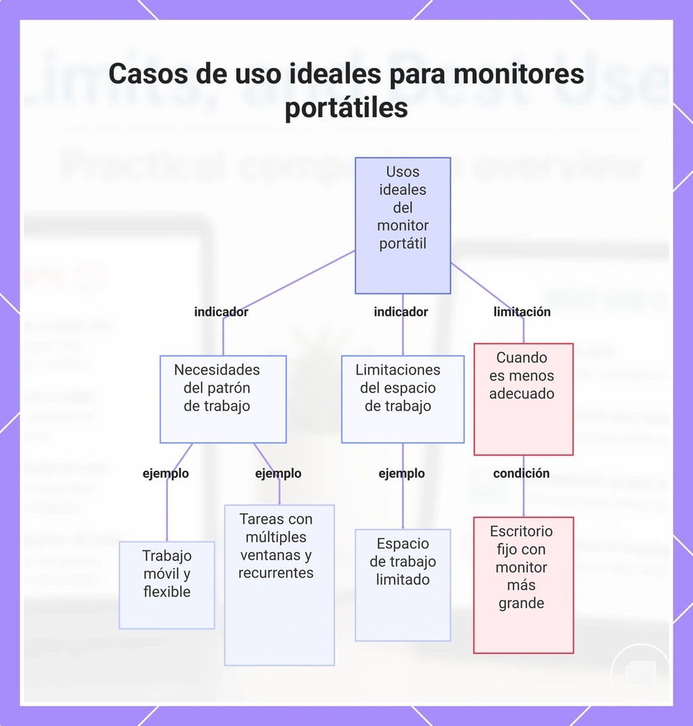 Casos de uso ideales para monitores portátiles